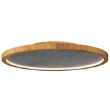 Teak Petra Semi Flush Light with Slate Accent by Accord
