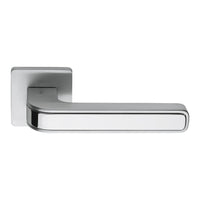 Tecno Door Lever in Polished Chrome / Satin Chrome by Colombo Design