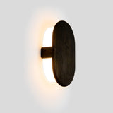 Tempus Wall Sconce by Cerno - Dark Stained Walnut, side view