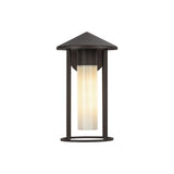 Tenko Outdoor Wall Sconce Bronze Glassy Opal Glass Small By Alora