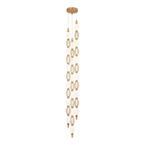 Tentacles Pendant 76 Inch Aged Gold Brass