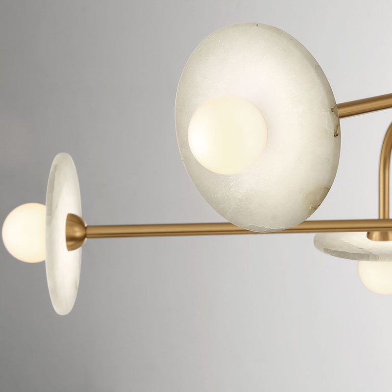 Teramo Chandelier Brushed Brass 8 Lights By Lib Co. Detailed View