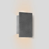Tersus Outdoor Wall Sconce by Cerno - Black Concrete, up and downlight