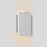 Tersus Outdoor Wall Sconce by Cerno - White Concrete, up and downlight
