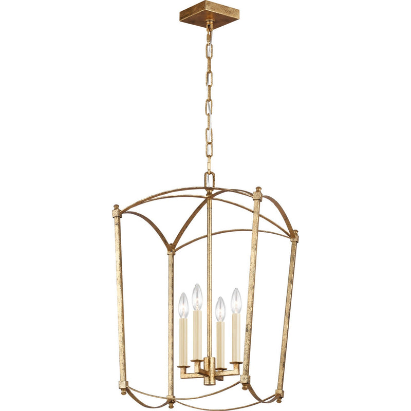 Thayer Lantern Chandelier — 16", Antique Gild
