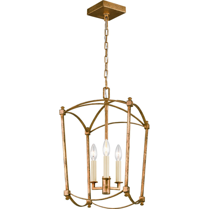 Thayer Mini Lantern Chandelier — 12", Antique Gild