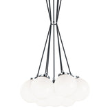 The Bougie Chandelier 7 Lights Chrome Opal Glass By Matteo