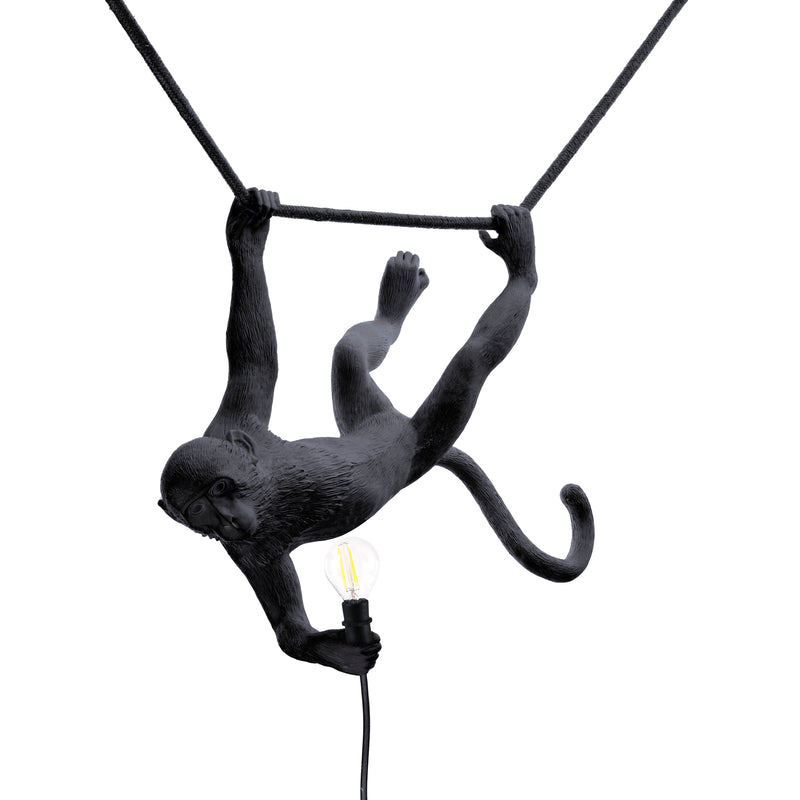The Monkey Lamp Swing By Seletti, Finish: Black