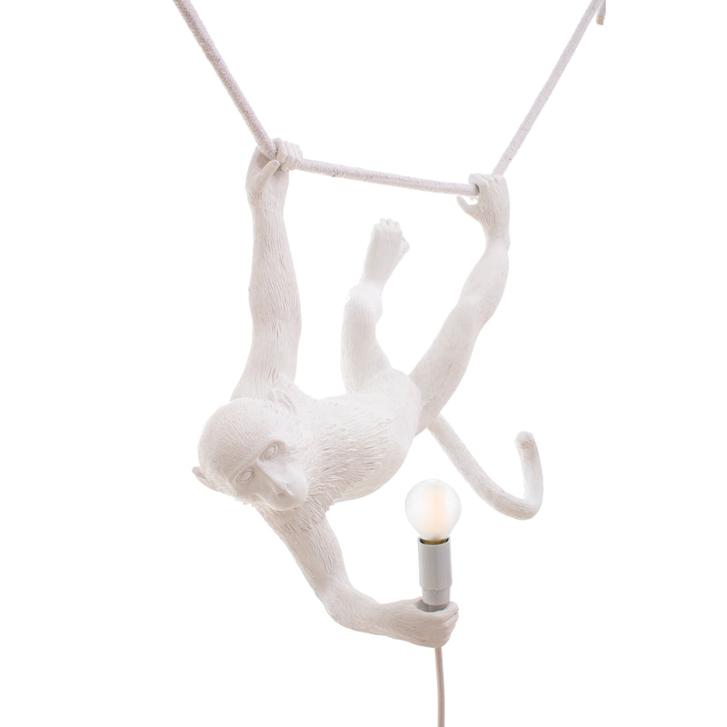 The Monkey Lamp Swing By Seletti, Finish: White