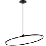 The Trundle Pendant Light Extra Large Matte Black By Matteo - Side View
