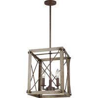 Thornwood Chandelier — 12", Washed Pine