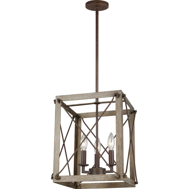 Thornwood Chandelier — 12", Washed Pine