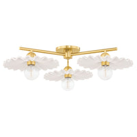 Tinsley Semi Flush - Aged Brass