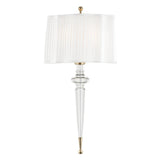Tipton Pleated Wall Sconce - Aged Brass by Hudson Valley