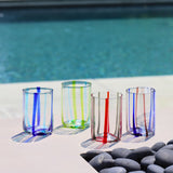 Tirache Tumbler Set of 6 Amethyst Blue By Zafferano - Lifestyle View1