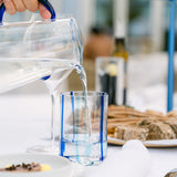 Tirache Tumbler Set of 6 Aquamarine Blue By Zafferano - Lifesetyle View