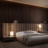 Tonda Wall Light With LED Matt Light Satin Bronze By Contradi - Lifestyle View