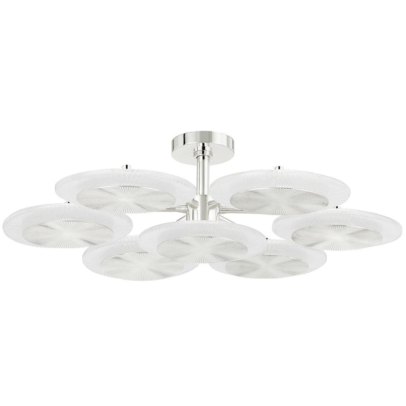 Topaz Semi Flush - 38 Inch - Polished Nickel by Corbett