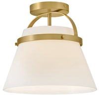 Tori Semi-Flush Mount Lacquered Brass By Lark Living