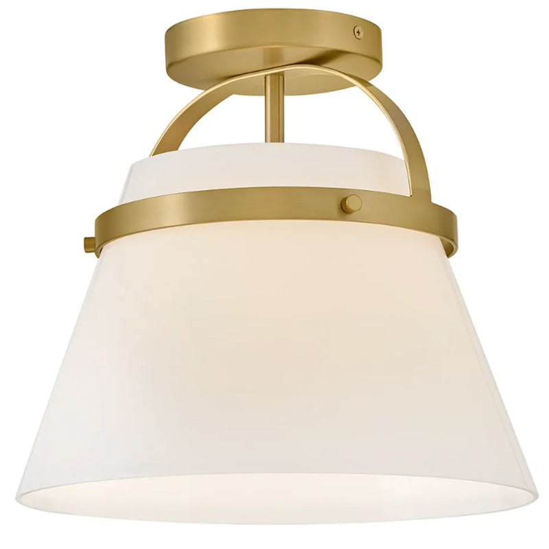 Tori Semi-Flush Mount Lacquered Brass By Lark Living