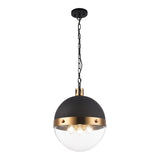 Torino Pendant 14 Inch Aged Gold Brass Clear