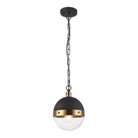 Torino Pendant 8 Inch Aged Gold Brass Clear