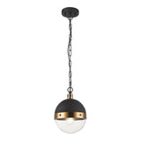 Torino Pendant 8 Inch Aged Gold Brass Clear