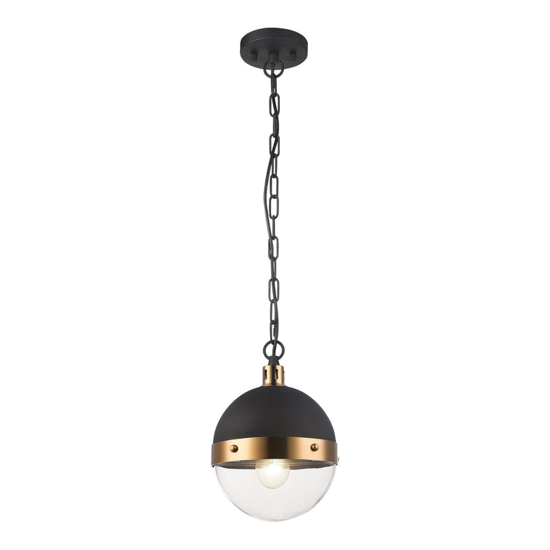Torino Pendant 8 Inch Aged Gold Brass Clear
