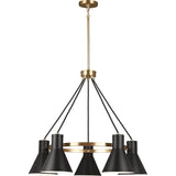 Towner Chandelier — Satin Brass