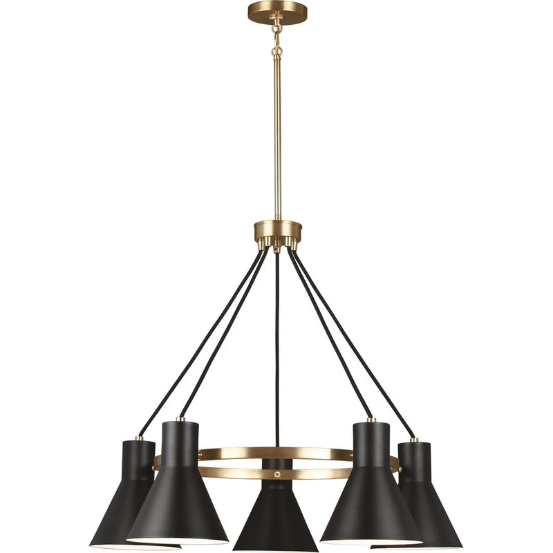 Towner Chandelier — Satin Brass
