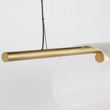 Trace Double Linear Hand Rubbed Antique Brass Black By Visual Comfort Detailed View 1