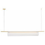 Trace Single Linear Medium Hand Rubbed Antique Brass Black By Visual Comfort Main View 1