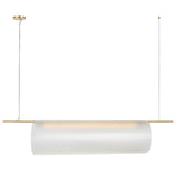 Trace Single Linear Small Hand Rubbed Antique Brass Black By Visual Comfort Main View 1