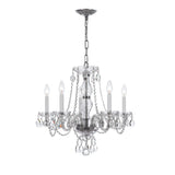 Traditional Crystal Chandelier 21"W x 22"H (5-Light) Polished Chrome