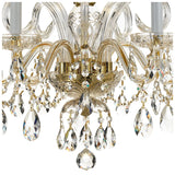 Traditional Crystal Chandelier 22"W x 21"H (5-Light) Polished Brass