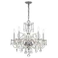 Traditional Crystal Chandelier 22"W x 21"H (5-Light) Polished Chrome