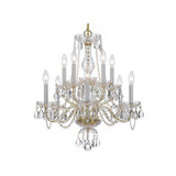 Traditional Crystal Chandelier 23"W x 25"H (10-Light) Polished Brass