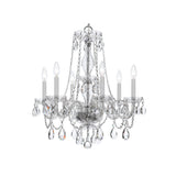 Traditional Crystal Chandelier 23"W x 25"H (6-Light) Polished Chrome