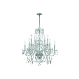 Traditional Crystal Chandelier 26"W x 26"H (10-Light) Polished Chrome