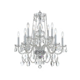 Traditional Crystal Chandelier 26"W x 26"H (10-Light) Polished Chrome