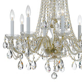 Traditional Crystal Chandelier 26"W x 26"H (8-Light) Polished Brass