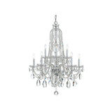 Traditional Crystal Chandelier 32"W x 36"H (10-Light) Polished Chrome