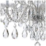 Traditional Crystal Chandelier 37.5"W x 48"H (12-Light) Polished Chrome