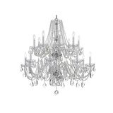 Traditional Crystal Chandelier 37"W x 34"H (16-Light) Polished Chrome