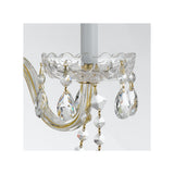 Traditional Crystal Sconce 3 Light Polished Brass