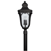 Trafalgar Large Post Mount Lantern - Museum Black - by Hinkley
