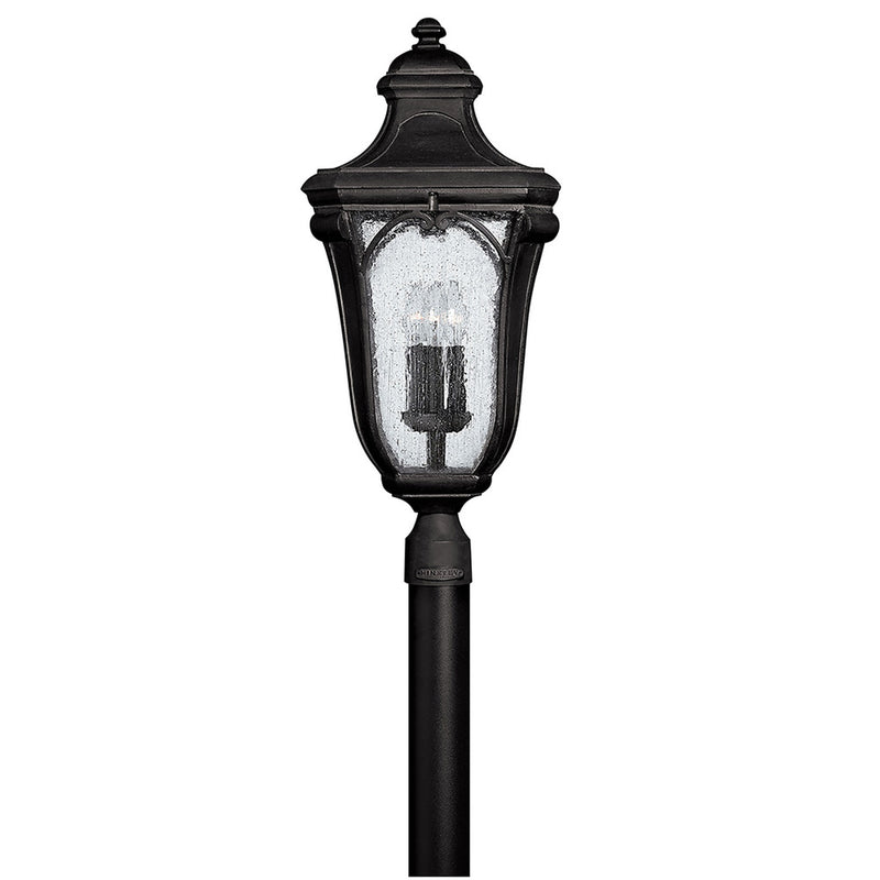 Trafalgar Large Post Mount Lantern - Museum Black - by Hinkley