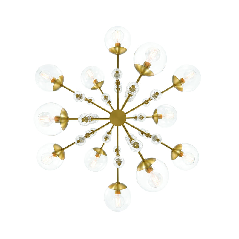 Traiton Chandelier 12 Lights By Eurofase Downlight View
