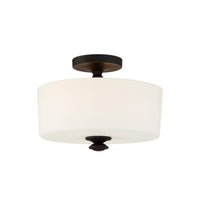 Travis Semi Flush Mount 12.5'' Black Forged
