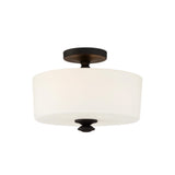 Travis Semi Flush Mount 12.5'' Black Forged